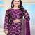 Wine color chinnon silk embroidery work Suit set