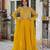 Radiant yellow bloom anarkali gown