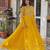 Radiant yellow bloom anarkali gown