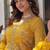 Radiant yellow bloom anarkali gown