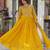 Radiant yellow bloom anarkali gown
