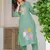 Shadow Green Embroidered Cotton Kurta and Pant Set