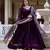 purple anarkali gown with dupatta