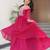 Pink bloom star georgette gown
