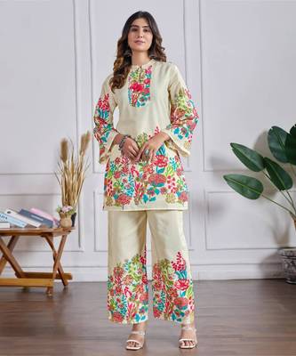 off white cotton co-ord set 1