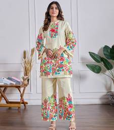 off white cotton co-ord set