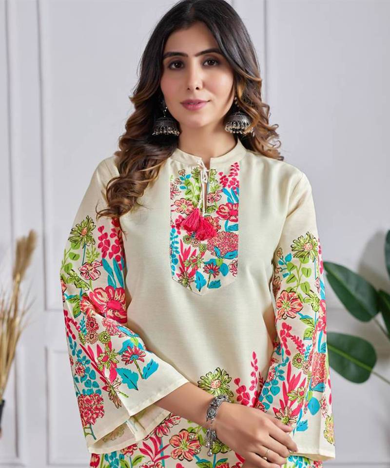 off white cotton co-ord set