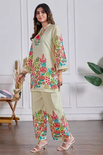 off white cotton co-ord set