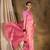 Charming baby pink banarasi silk saree with weaving details