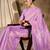 Regal lavender banarasi silk saree with weaving work