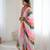 Off white elegance embroidered anarkali with leheriya dupatta
