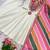 Off white elegance embroidered anarkali with leheriya dupatta