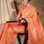 Soft peach banarasi silk saree with elegant weaving