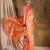 Soft peach banarasi silk saree with elegant weaving