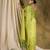Refreshing pista green banarasi silk saree with weaving work