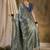 Sophisticated grey banarasi silk saree with weaving work