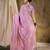 Exquisite lavender banarasi silk saree with weaving work
