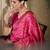 Radiant pink banarasi silk saree with weaving work