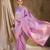 Lovely light violet banarasi silk saree with weaving work