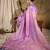 Lovely light violet banarasi silk saree with weaving work