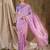 Lovely light violet banarasi silk saree with weaving work