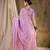 Lovely light violet banarasi silk saree with weaving work