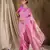 Feminine baby pink banarasi silk saree with weaving work