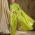 Serene pista green banarasi silk saree with weaving work
