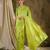 Serene pista green banarasi silk saree with weaving work