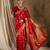 Bold red banarasi silk saree with weaving work