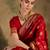 Bold red banarasi silk saree with weaving work