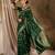 Enchanting green banarasi silk saree with weaving work