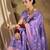 Majestic purple banarasi silk saree with weaving work