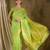 Elegant pista green banarasi silk saree with weaving work