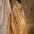 Classic beige banarasi silk saree with weaving work