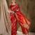 Stunning red banarasi silk saree with weaving work