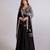Midnight bloom embroidered georgette anarkali gown