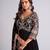 Midnight bloom embroidered georgette anarkali gown