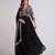 Midnight bloom embroidered georgette anarkali gown
