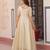 Gold crush beads embroidered gown 