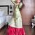 Olive & crimson moss satin sharara set