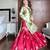 Olive & crimson moss satin sharara set
