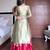 Olive & crimson moss satin sharara set