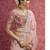 Peach sequin embroidery saree     soft, feminine elegance