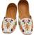 White floral embroidered leather juttis