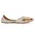 White floral embroidered leather juttis