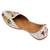 White floral embroidered leather juttis