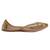 Gold sequin embroidered leather juttis