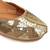 Gold sequin embroidered leather juttis