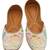 Cream floral embroidered leather juttis